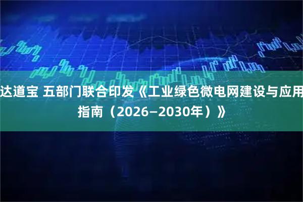 达道宝 五部门联合印发《工业绿色微电网建设与应用指南（2026—2030年）》